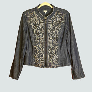 Reba Embellished Blue Jean Jacket Women’s Medium
